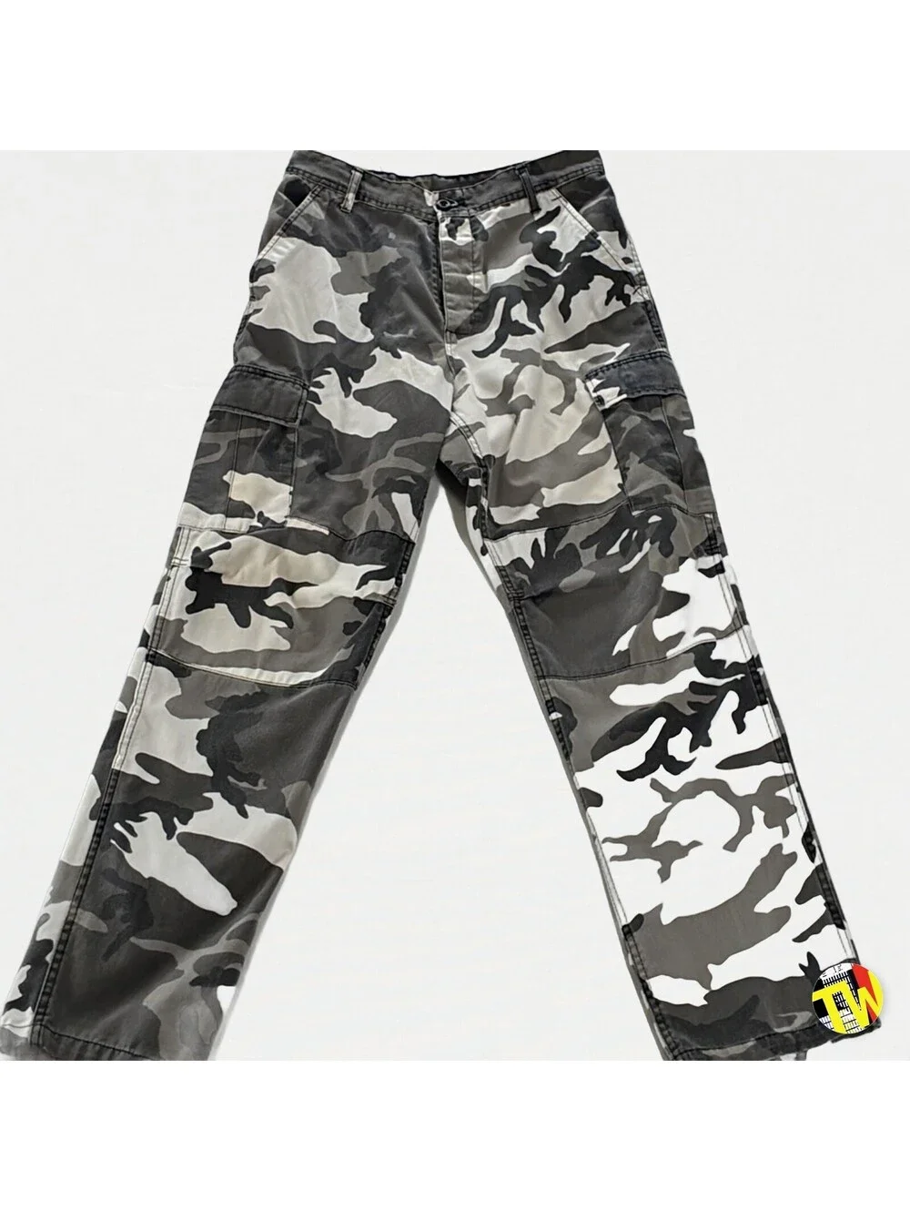 Vintage 90s Urban Grey Camo BDU Cargo Pants Skate Grunge